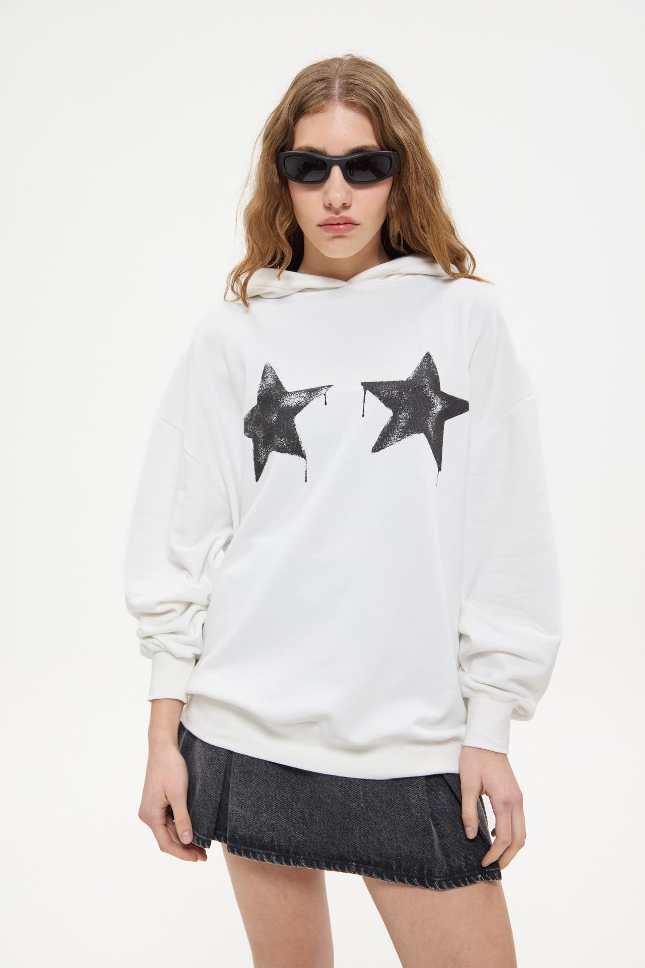BUZO HOODIE STAR OFF WHITE